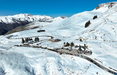 le Col du Soulor sous la neige, Hautes-Pyr&eacute;n&eacute;es