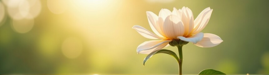 Naklejka premium White flower that is growing out of a pot