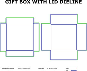 Gift Box With Lid Dieline