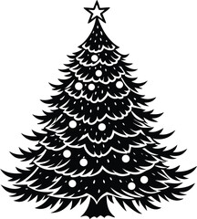 Christmas tree silhouette