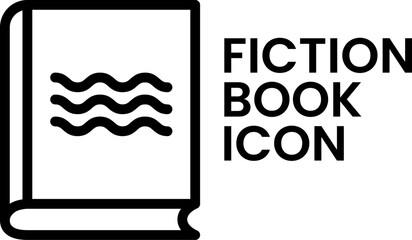 Fiction Book Genre Icon Minimal Line Symbol