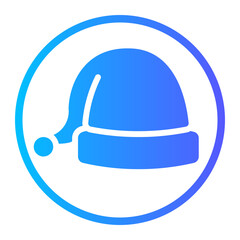 Fototapeta premium santa hat gradient icon