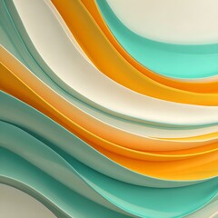 Tech Abstract Seamless Pattern – Soft Polygon-Curve Shapes in Blue Cyan White Yellow 