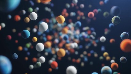 Abstract Planetary Orbs Bokeh Effect Animation - Powered by Adobe