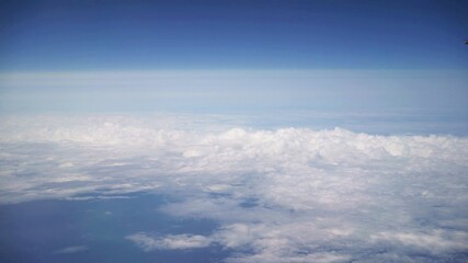 Obraz premium Soft cumulus clouds seen from above