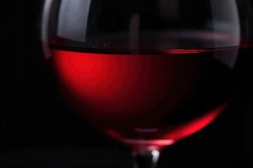 Macro shot of wine swirling in a glass, revealing depth, color nuances, and viscosity in a solitary tasting. An extreme macro shot capturing the hypnotic swirl of rich, ruby red wine within a clear,