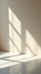 Fototapeta premium Room with a window and a white floor and a white wall