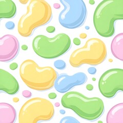 Colorful Candy Organic Blobs Seamless Wallpaper – Curved Play Shapes for Kids