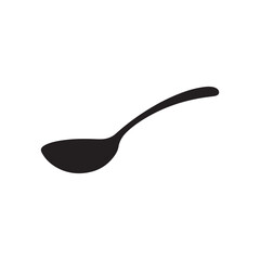 Soup spoon silhouette vector flat illustration design on white background