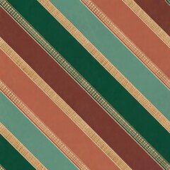 Abstract diagonal stripes in earthy tones of rust green and brown with subtle textured details creating a warm and inviting pattern