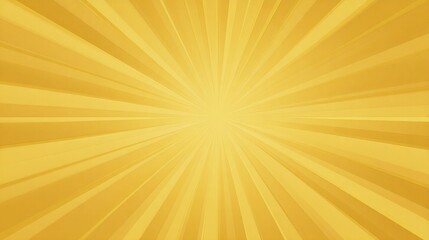 Radiating golden sunbeam pattern with warm gradient creating a bright energetic backdrop, ideal for creative projects, design concepts, abstract art, illustration, and digital decoration