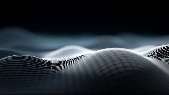 Digital abstract surface: A digitally rendered abstract design showcases undulating, interconnected lines that mimic the fluidity of waves, offering a sense of depth, movement.