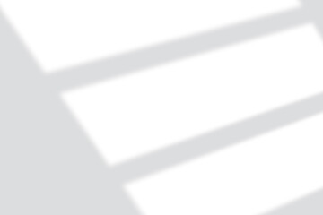 Natural window light shadows cast on clean white wall creating modern abstract overlay background