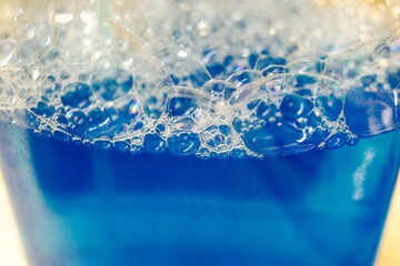 Foam from glass cleaner