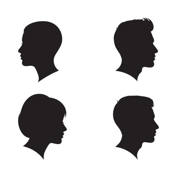 Profile Silhouettes,Custom Portrait Art, Vector Graphics & Personalized Avatar Design