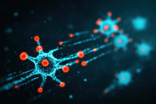 A dreamlike galaxy grown from organic tissue filaments and organ blossoms, evolution and physics choreographed while a satellite hunts for a cosmic solution