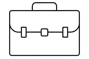  Briefcase icon outline,  Suitcase black line art symbol 