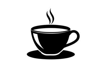 Coffee cup icon silhouette vector, Coffee Cup black symbol
