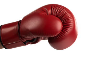 red boxing gloves isolated on transparent background,

