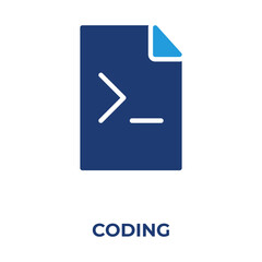 coding vector, icon or logo sign isolated symbol illustration