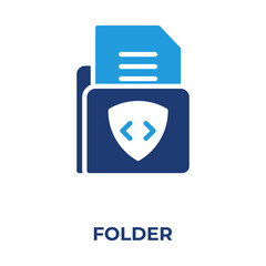 folder vector, icon or logo sign isolated symbol illustration