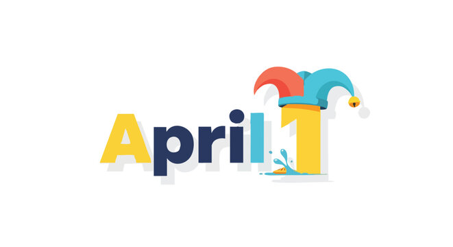 Celebrate April Fools' Day with this whimsical and playful illustration of a jester's hat on the first
