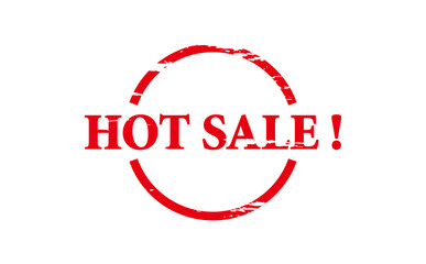 HOT SALE ! - Red Rubber Stamp With text HOT SALE !
