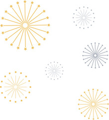 Obraz premium Yellow and gray starburst fireworks 