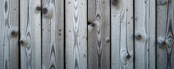Fototapeta premium Weathered gray wood fence, textured planks, rustic background , wood panel, old wood fence, vintage background