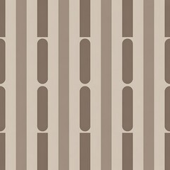 Seamless repeating vertical stripe pattern with alternating wide and narrow bands in neutral beige and brown tones