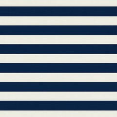 Classic navy blue and cream horizontal stripes seamless pattern for nautical and coastal themed designs