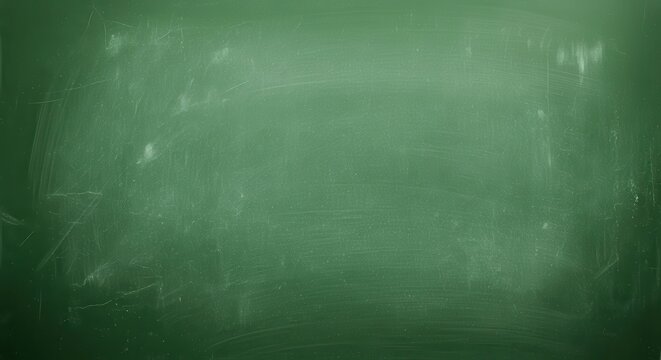 A textured green chalkboard surface with chalk residue, highlighted by soft light, creating depth and variation. A versatile background