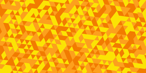 Abstract geometric wall tile and metal cube background. yellow triangle wallpaper. Seamless geometric pattern low polygon background. orange and red diamond decoration overlap polygonal background.	
