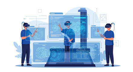 Virtual Reality Engineering and Architectural Design with Technological Integration Representation