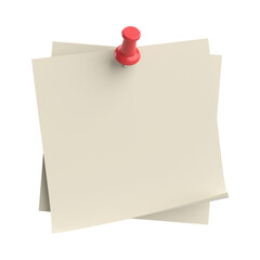 Blank yellow sticky notes pinned to a white background