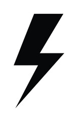 Black lightning bolt vector illustration energy power symbol graphic eps silhouette