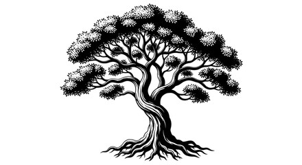 Ancient Gnarled Tree Roots Strong Foundation Symbol for Heritage Growth Design Element