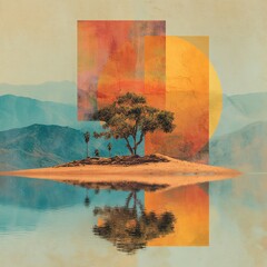 Psychotherapy healing concept collage