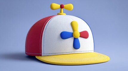 Colorful kid's cap with propeller
