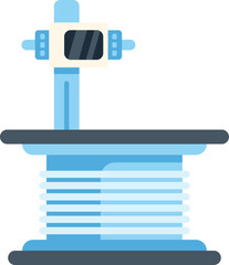 3d printer is printing a filament coil using fused deposition modeling - fdm - technology