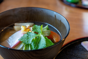 Japanese ozoni soup
