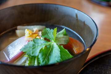 Japanese ozoni soup
