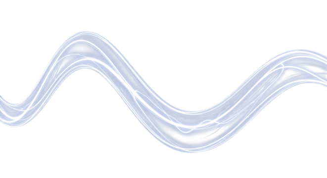 Abstract blue wave isolated on transparent background for decoration use