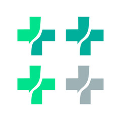 Fototapeta premium MEDICAL CROSS SIGN SYMBOL LOGO VECTOR ISOLATED ON WHITE