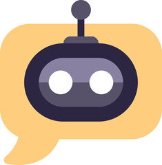 Chatbot is giving advice inside a speech bubble