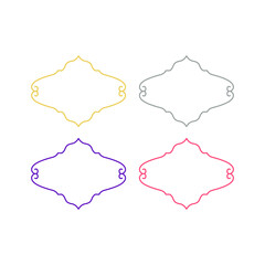 Wedding Stylish Romance Ornamental Tags Collection
