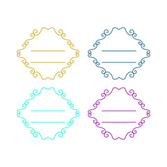 Wedding Stylish Romance Ornamental Tags Collection
