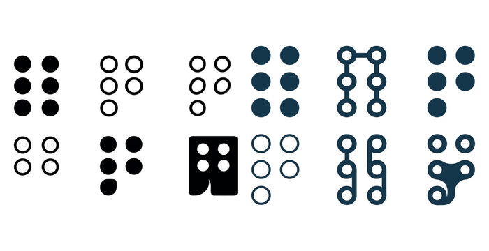 Collection of geometric dot and circle patterns in various arran