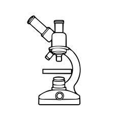 Health & Medical &ndash; Thick Outline BW &ndash; microscope rounded