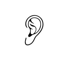Health & Medical &ndash; Thick Outline BW &ndash; ear sharp